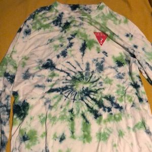 Guess tie die long sleeve shirt